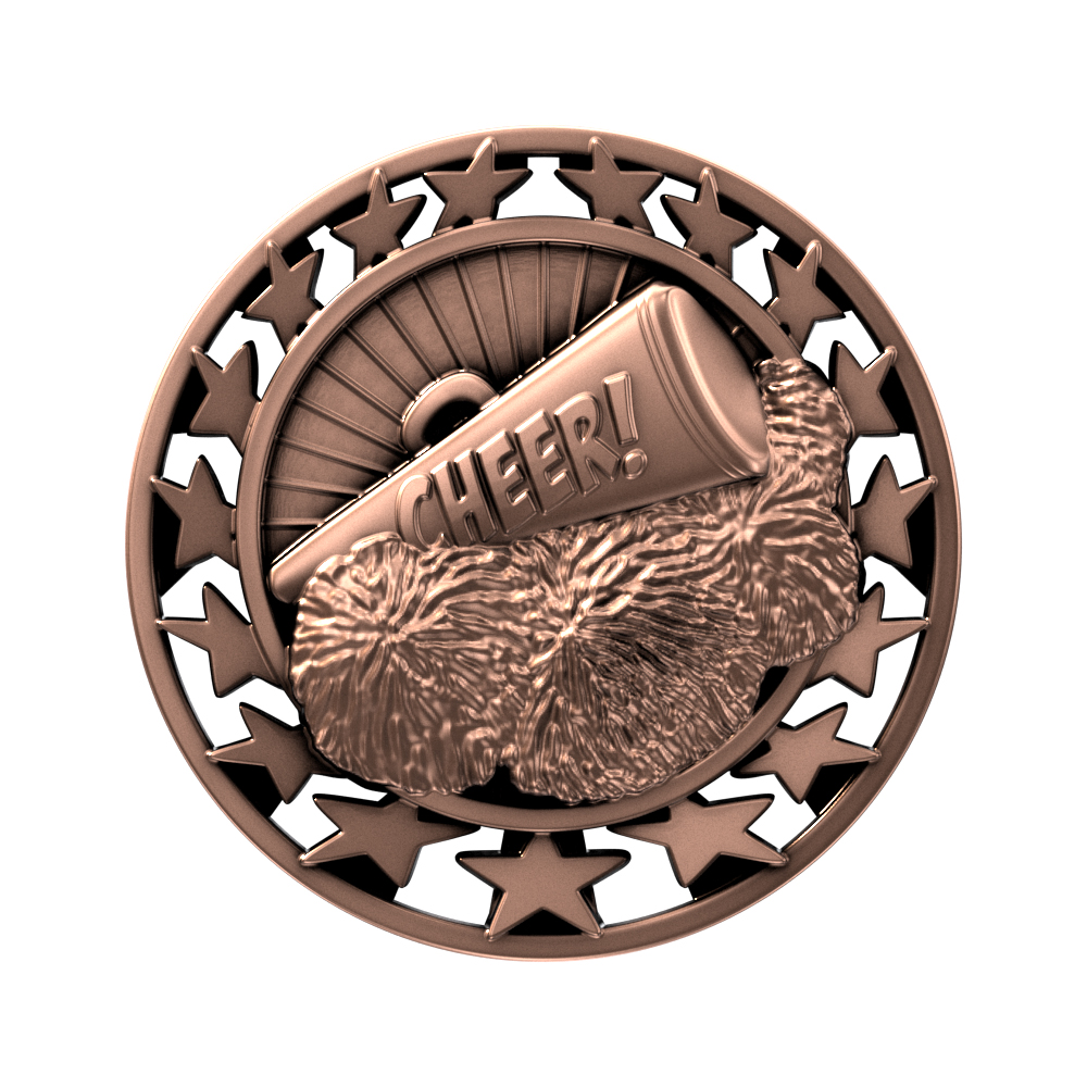 Cheerleading Star Medallion (2-1/2") 2