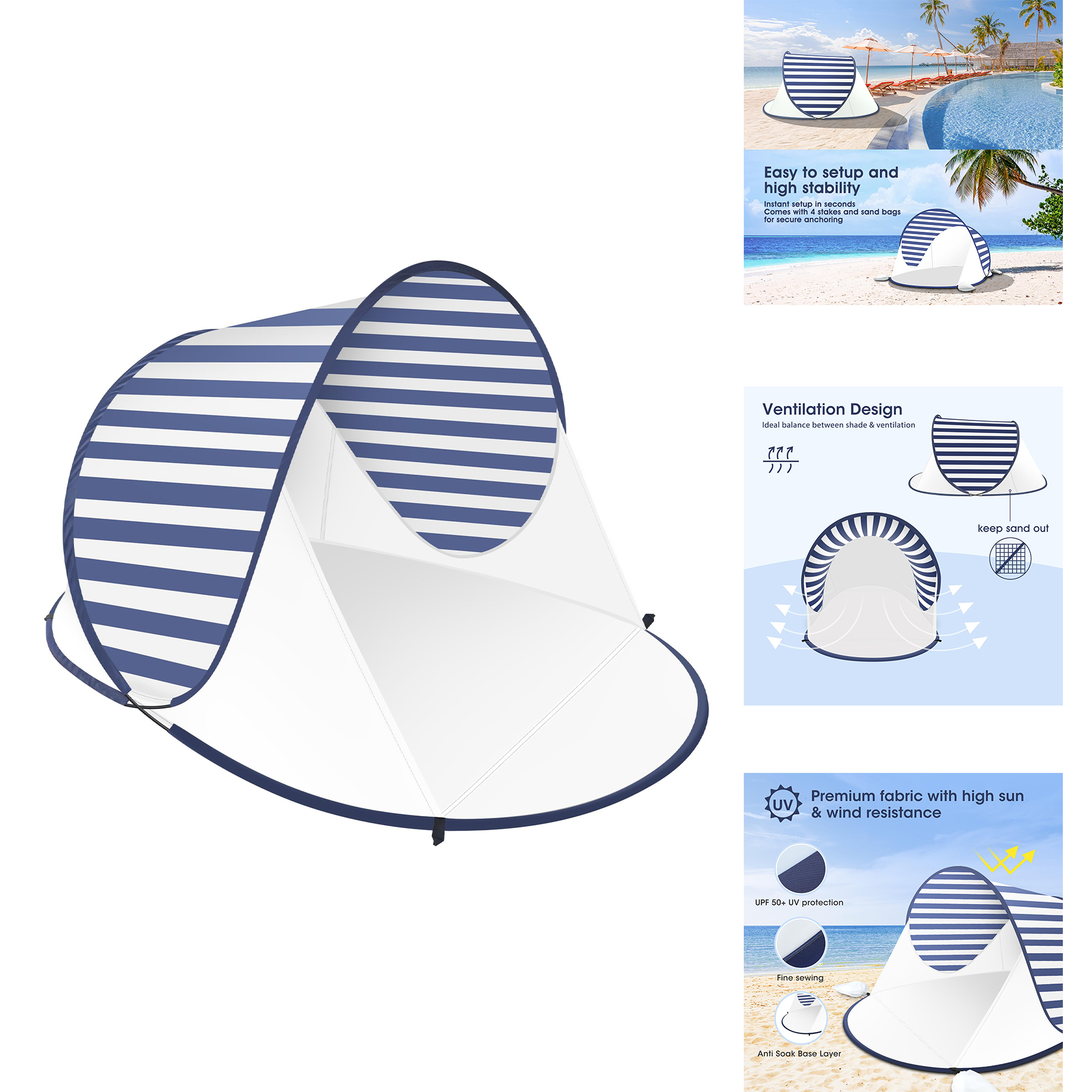 Pop Up Beach Tent 2