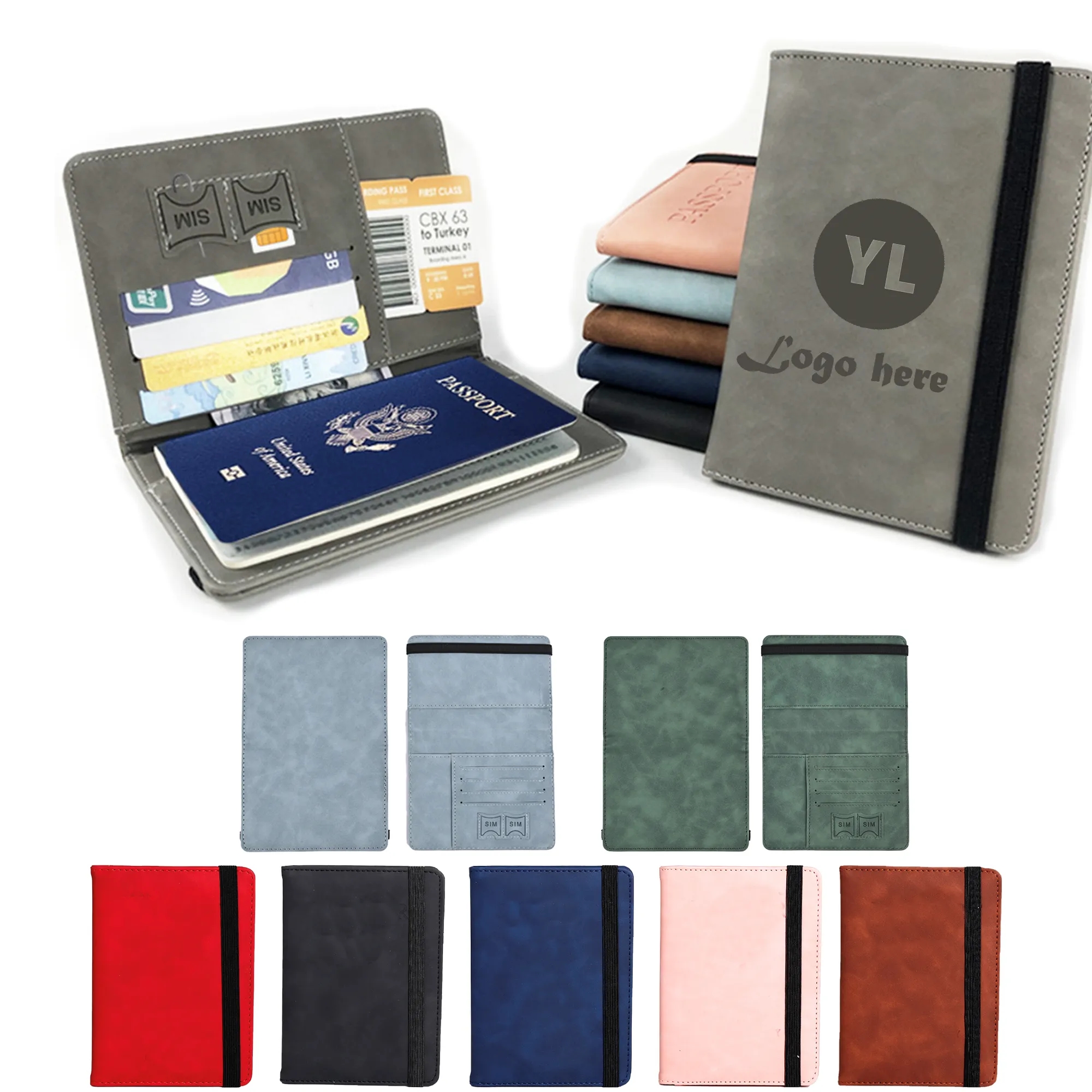 RFID PU Leather Passport Holder Cover 4