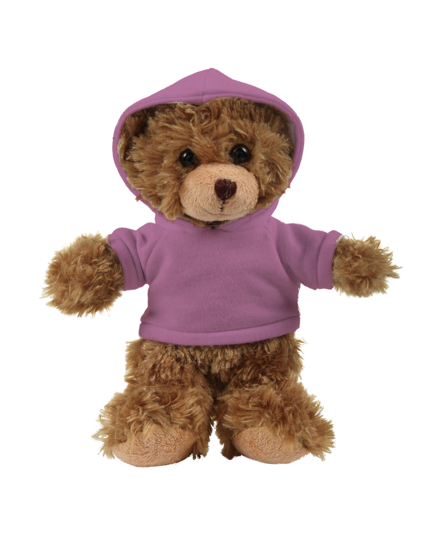 soft plush Mocha Curly Sitting Bear with hoodie 4