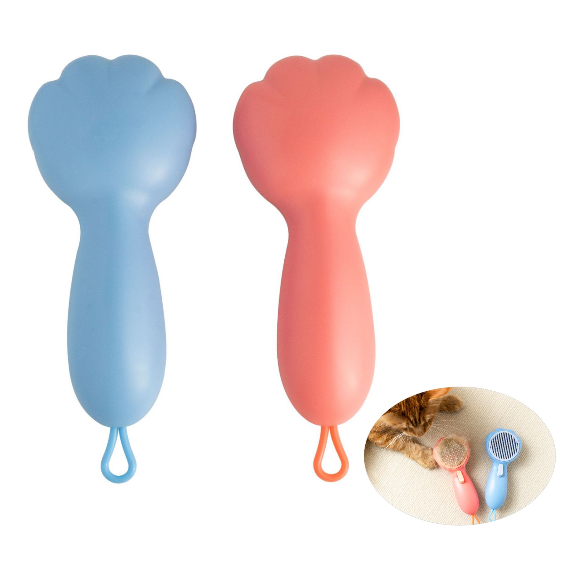 Self Cleaning Slicker Massage Brush for Pet (direct import) 4