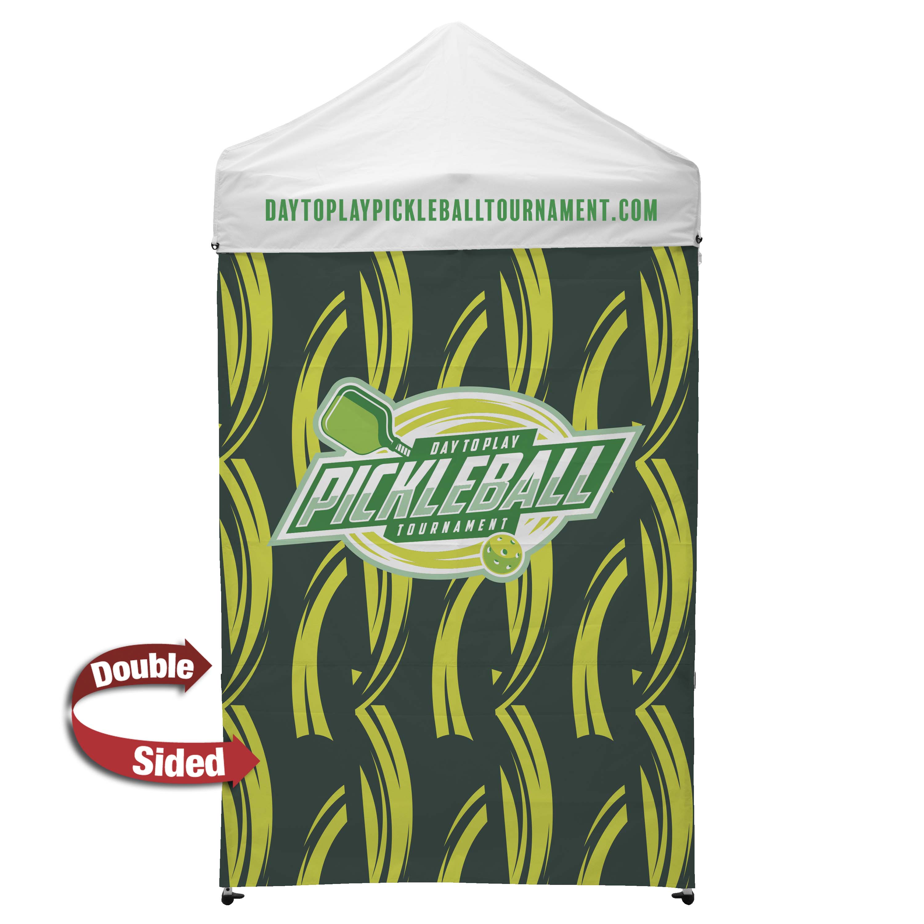 5' Economy Tent Full Wall (Dye Sublimated, Double-Sided) 3