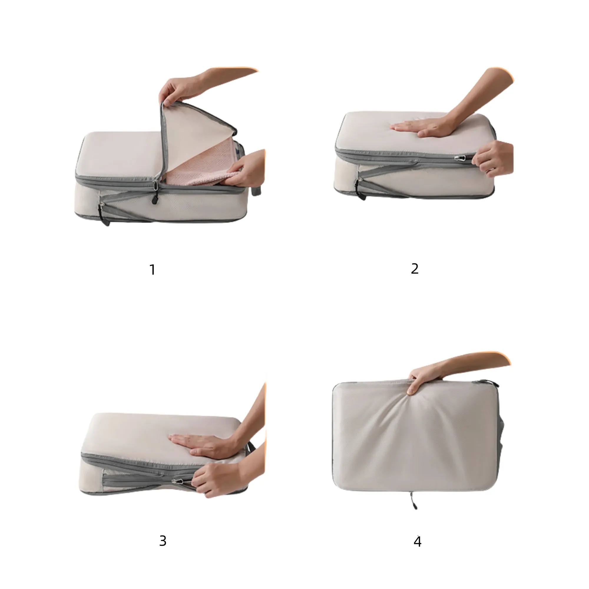 8 Set Compression Packing Cubes Travel Accessories 11