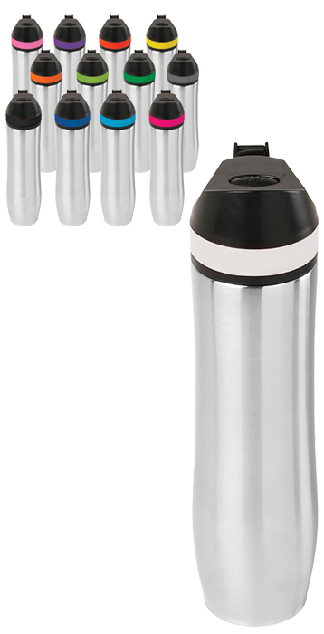 20 oz Persona® Wave Vacuum Water Bottle, custom water bottle with logo imprint 36