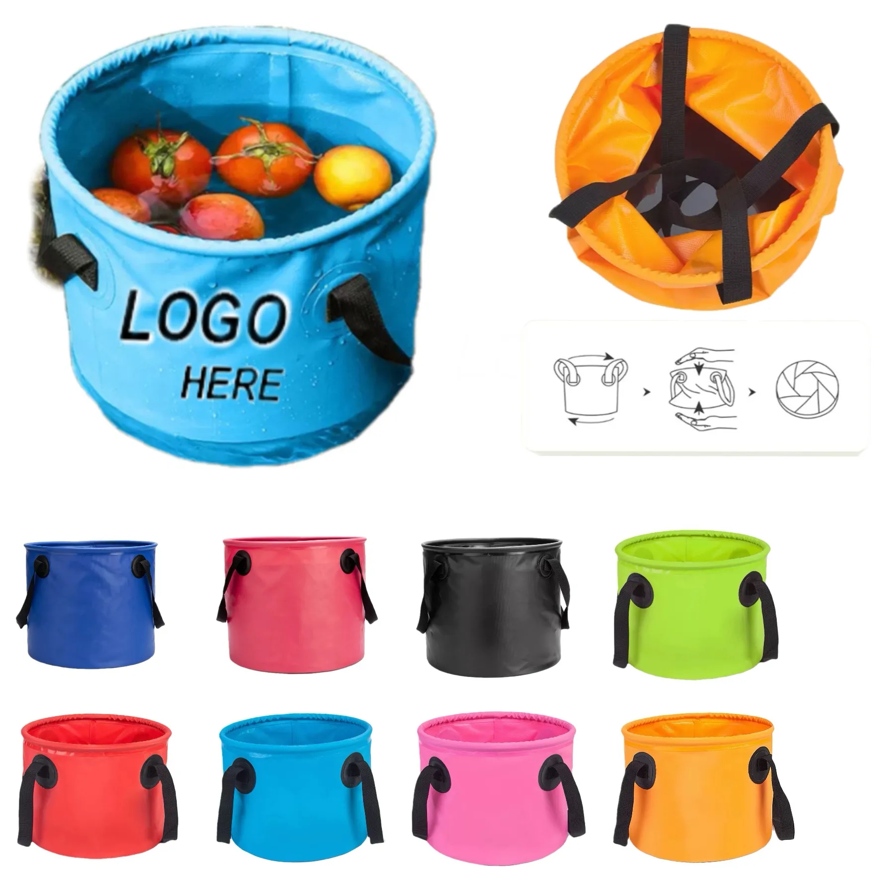 11L Collapsible Bucket Camping Water Storage Container 3