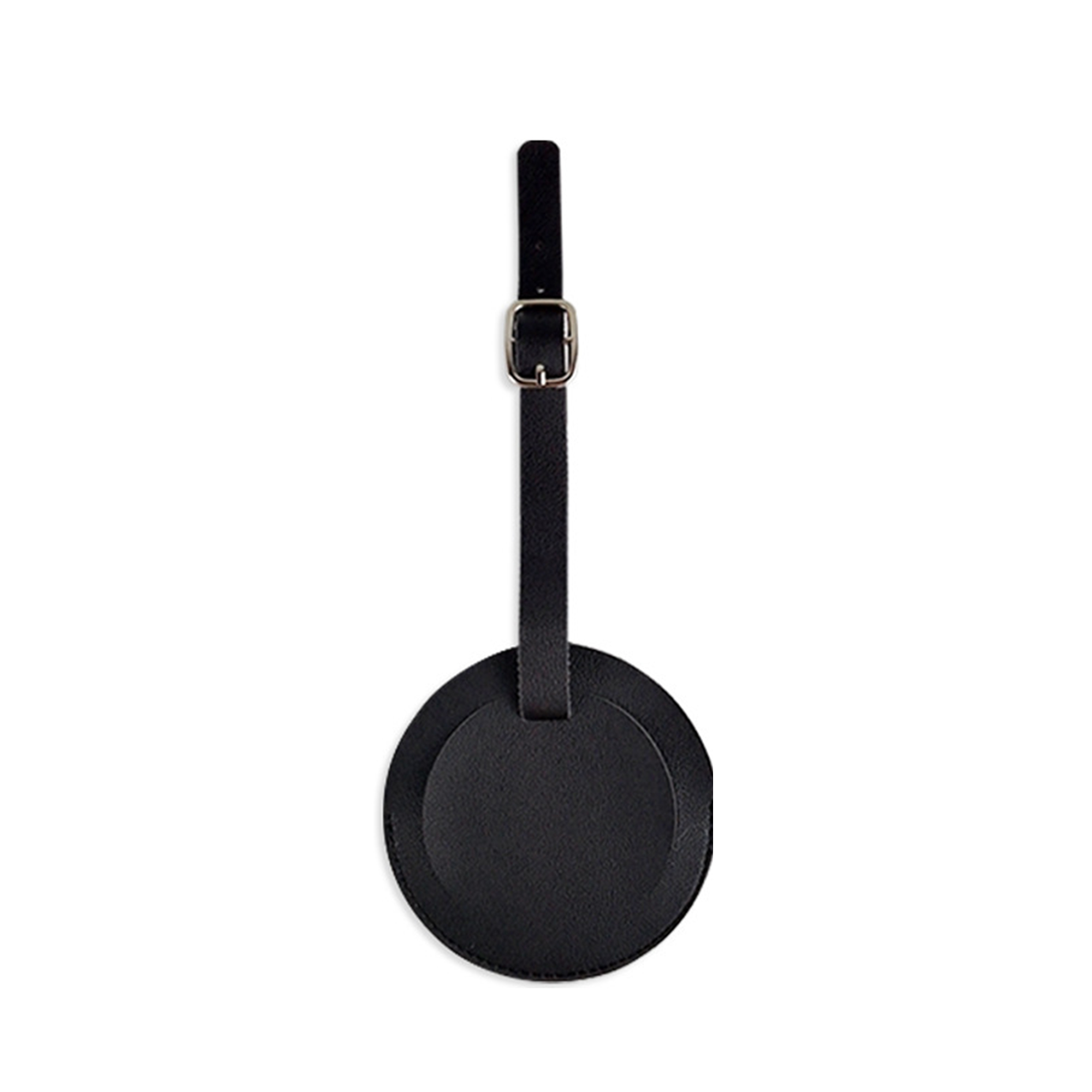 Faux Leather Round Luggage Tag 3.2" Diameter 11