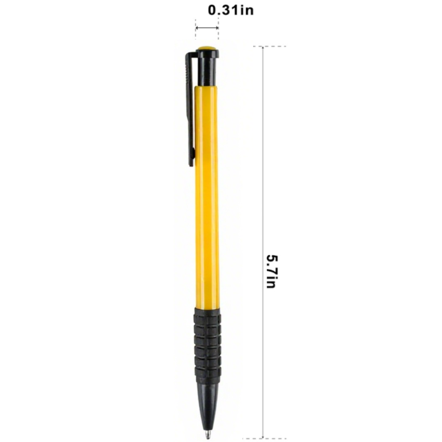 Retractable Plastic Ballpoint Pen w/ Comfortable Grip 3