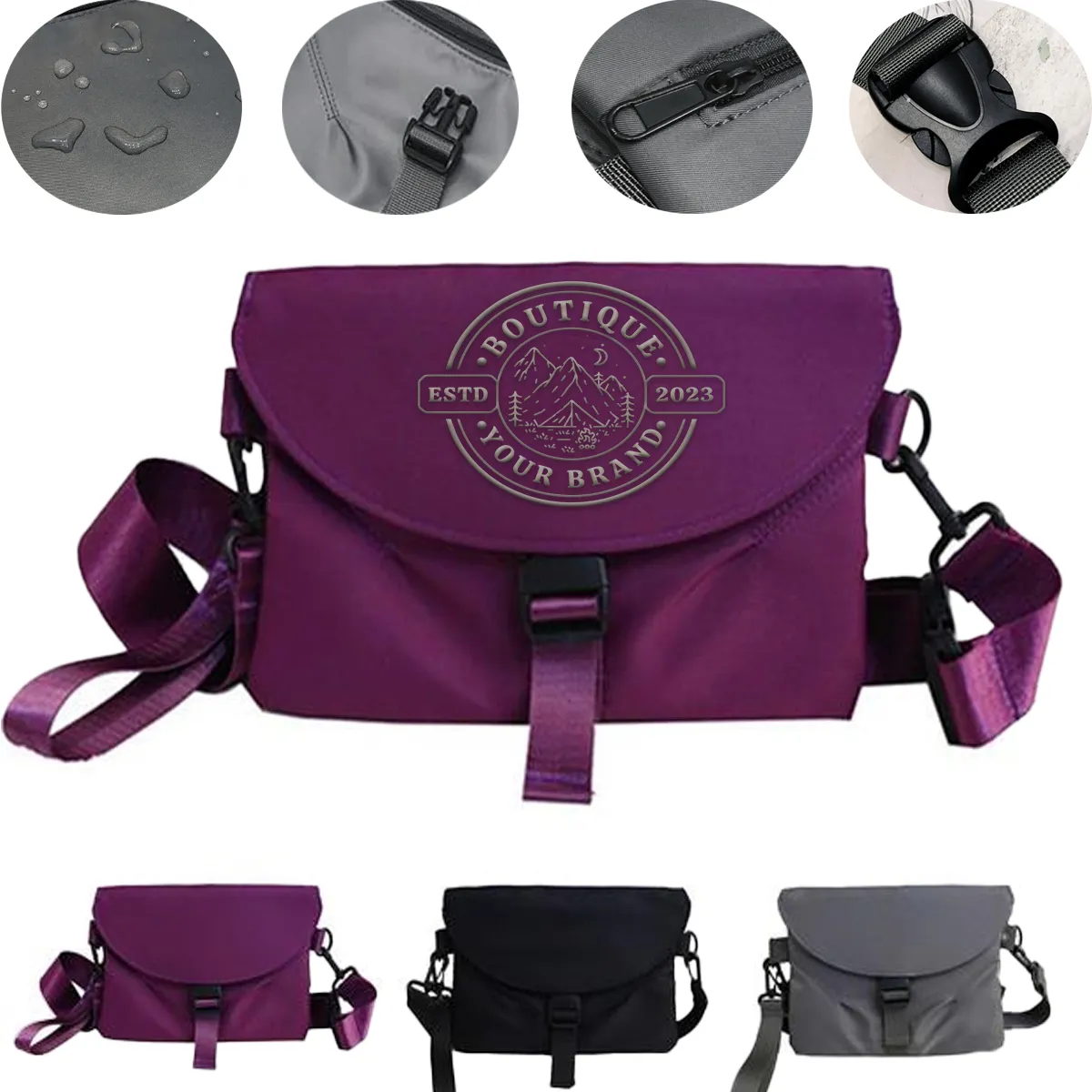 Casual  Fashion  Solid  Color  Waterproof  Phone  Pouch  Fan 6