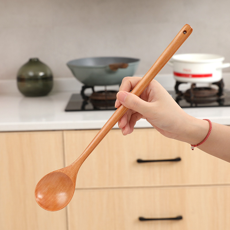 Wooden Long Handle Stirring Spoon 3