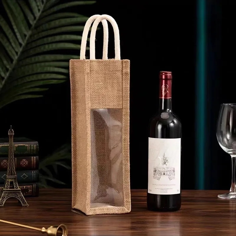 Eco-Friendly Jute Wine Tote for Corporate Gifts 2