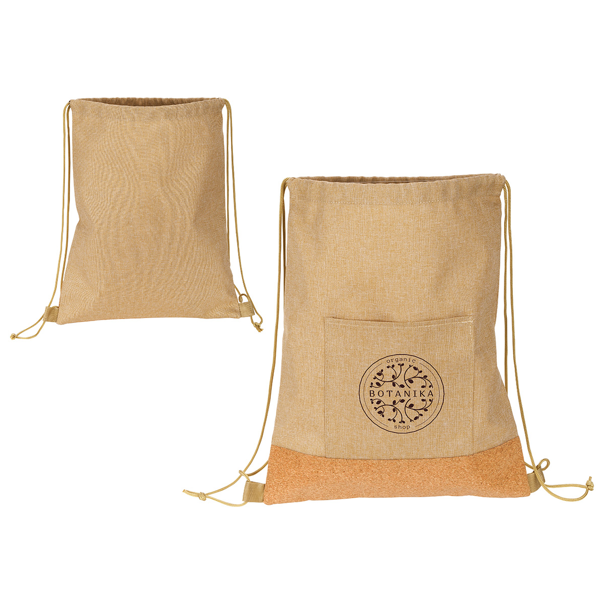 Carina RPET & Cork Drawstring Backpack 8