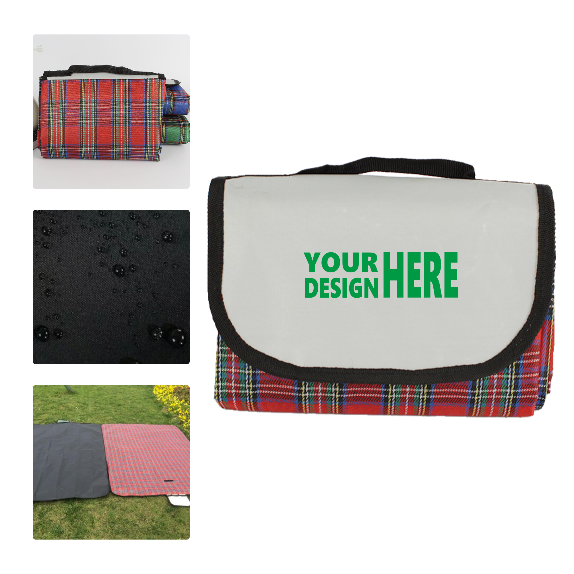 MOQ 50 Portable Outdoor Foldable Picnic Beach Mat Waterproof 1