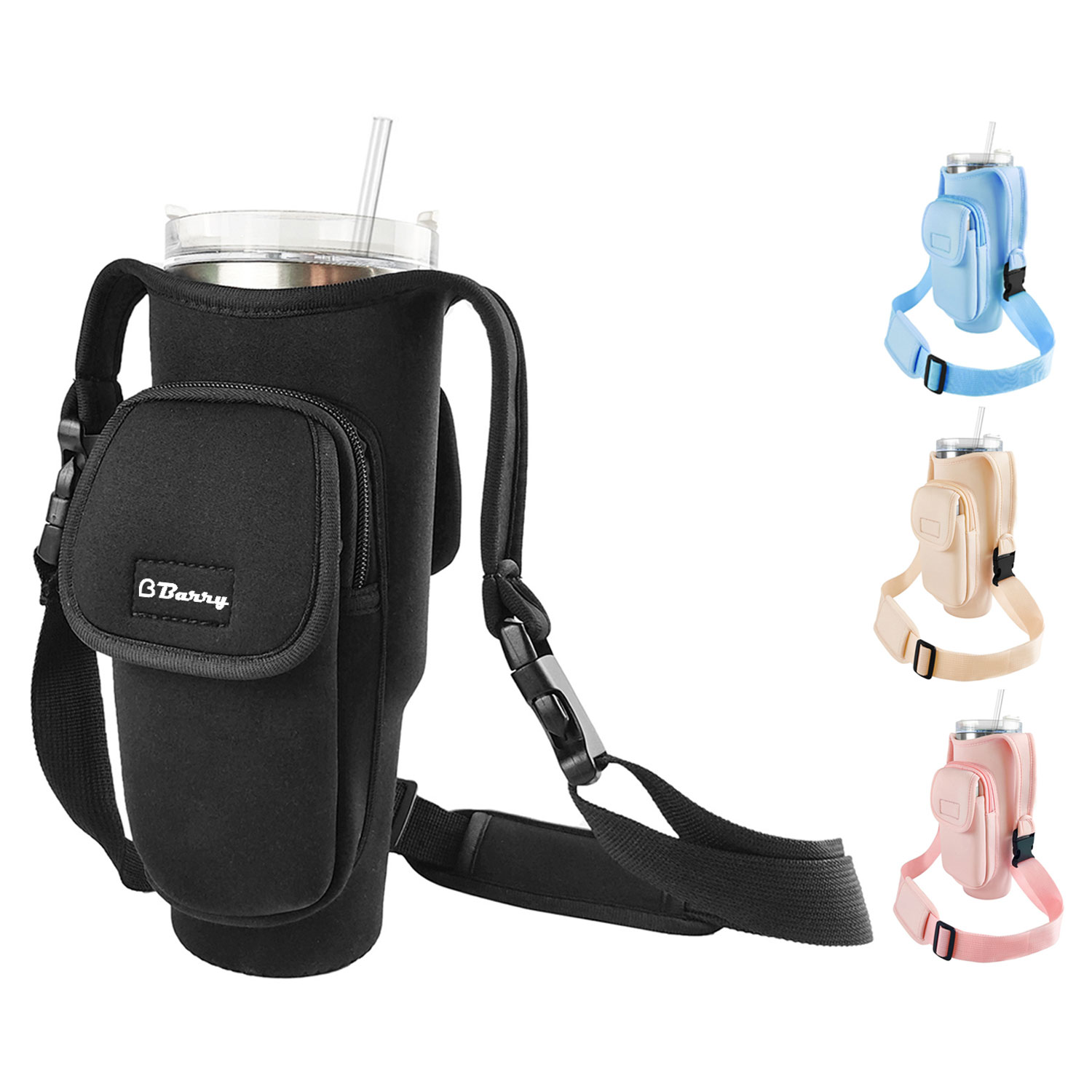 40oz Detachable Polyester Insulated Cup Sleeve w/ Pocket 10