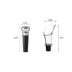 2 In Vacuum Seal Wine Bottle Pourer And Stopper Set 8