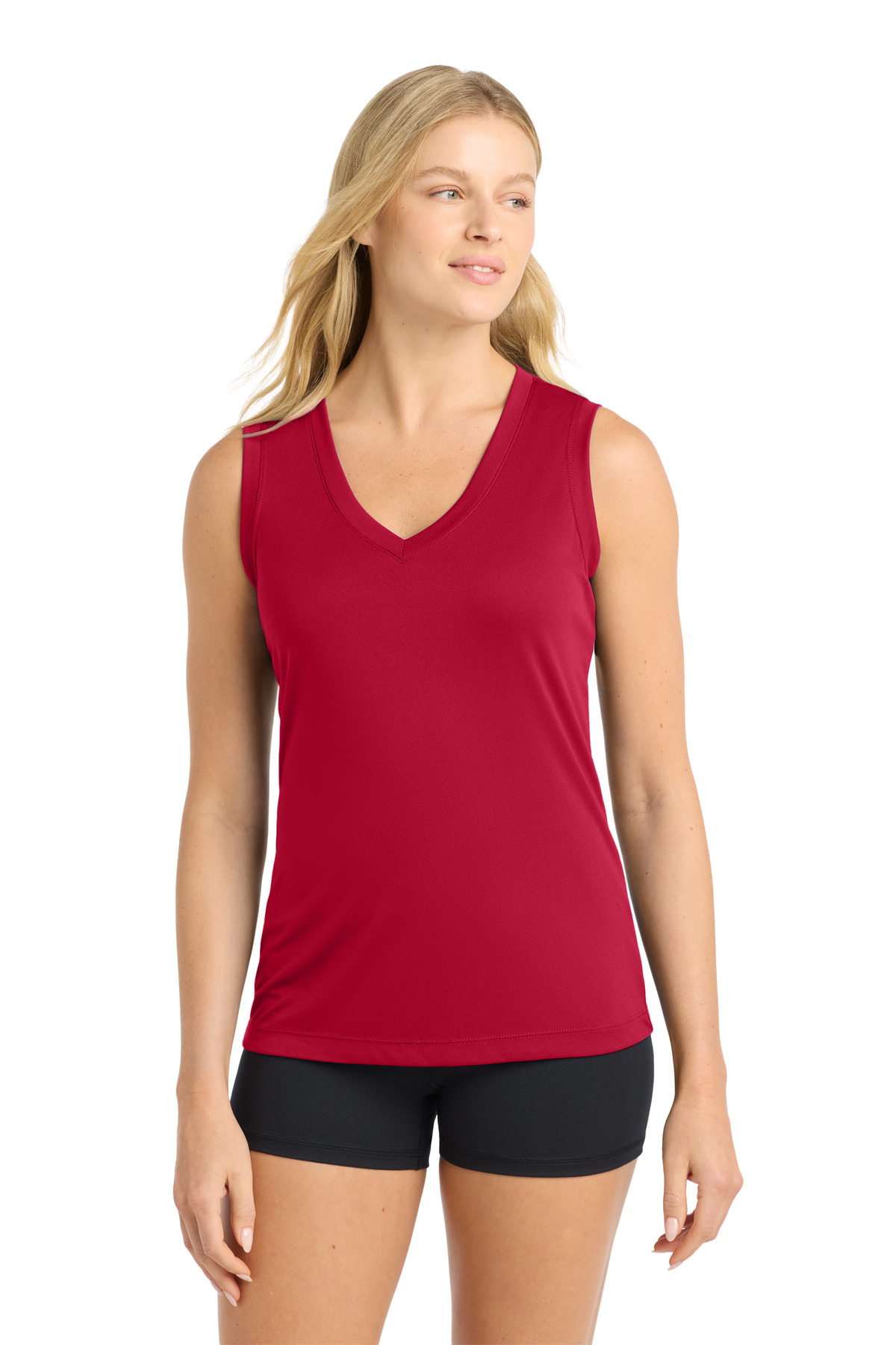 Sport-Tek Women's Sleeveless PosiCharge Competitor V-Neck Tee. LST352 5