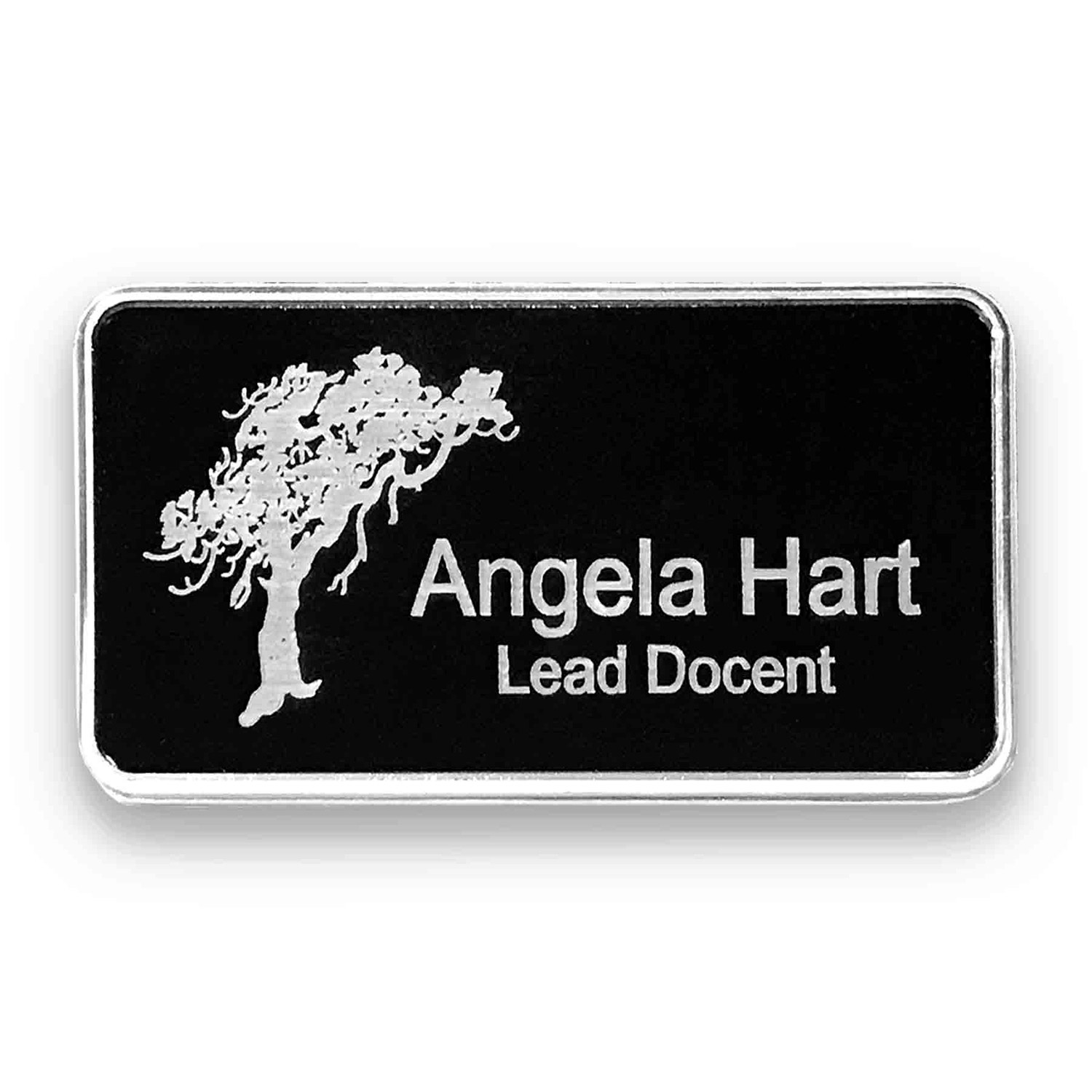 Framed Metal Name Badges 1 3/8" x 2 3/4" 5