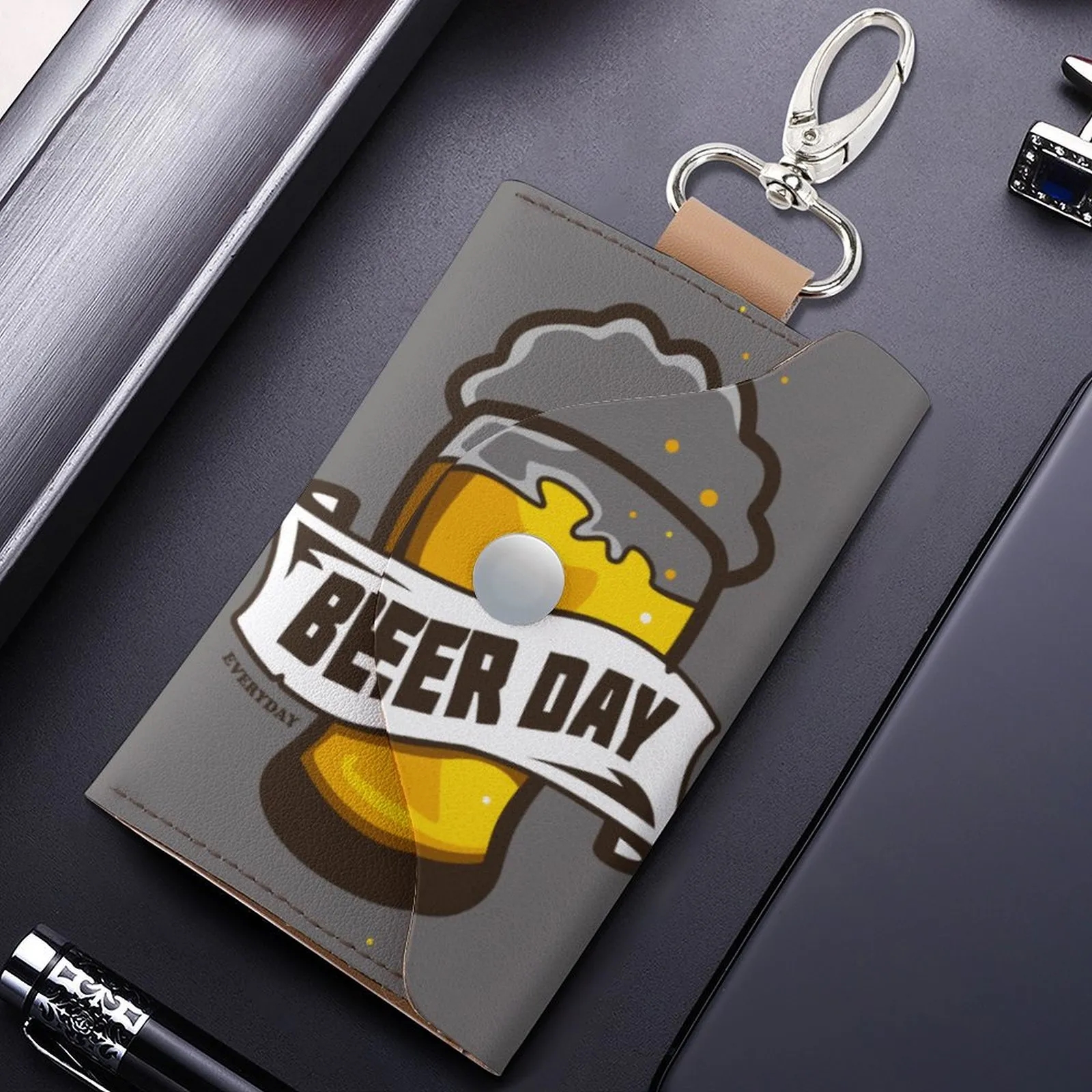 Custom Leather Key Pouch with Logo Bulk Wholesale for Promotional Gifts 7