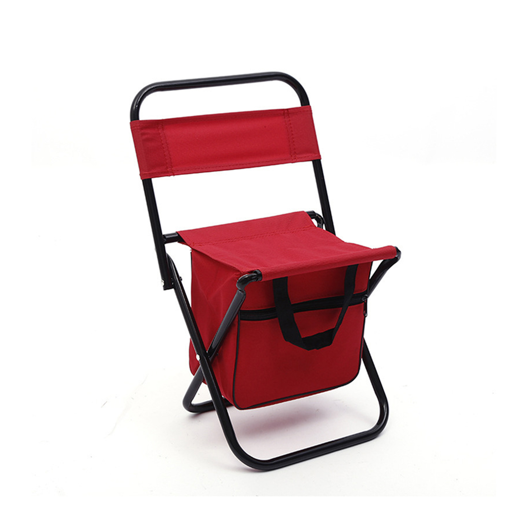 Folding Camp Chair With Insulated Cooler Bag 12.6" x 7.3" x 22.8" 4