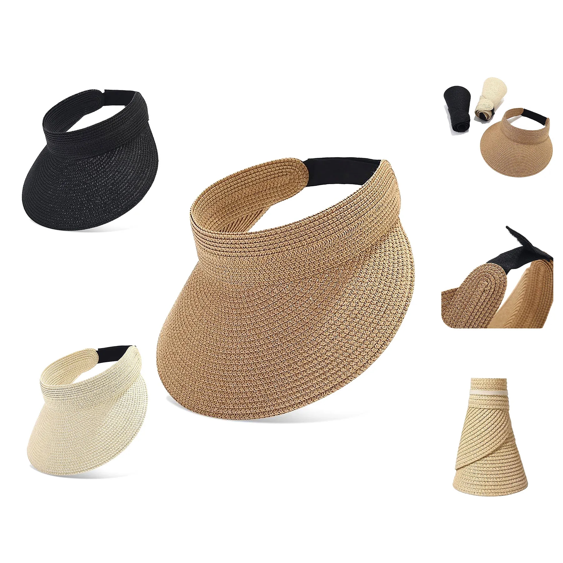 Womens Sun Visor Straw Hat 7