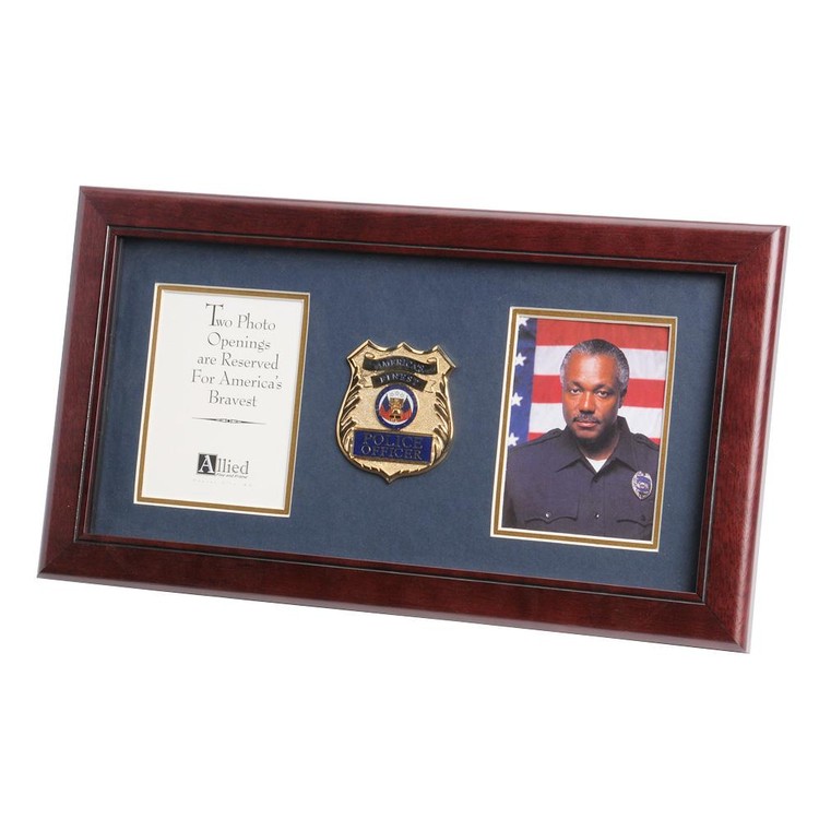 Police Department Medallion 4-Inch by 6-Inch Double Picture Frame 2