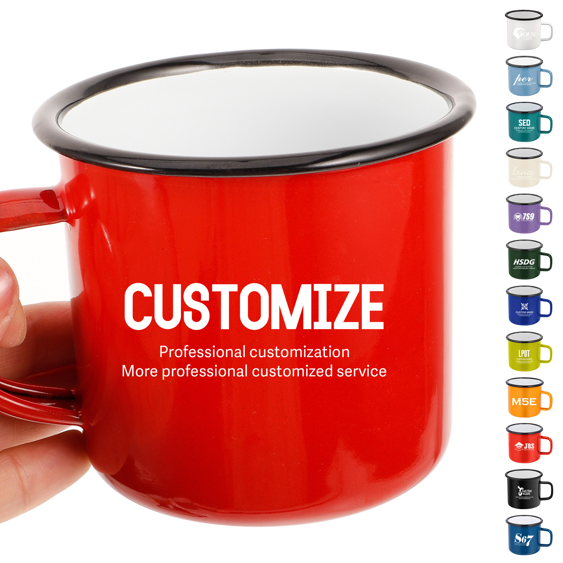 12oz Retro Enamel Mugs 3
