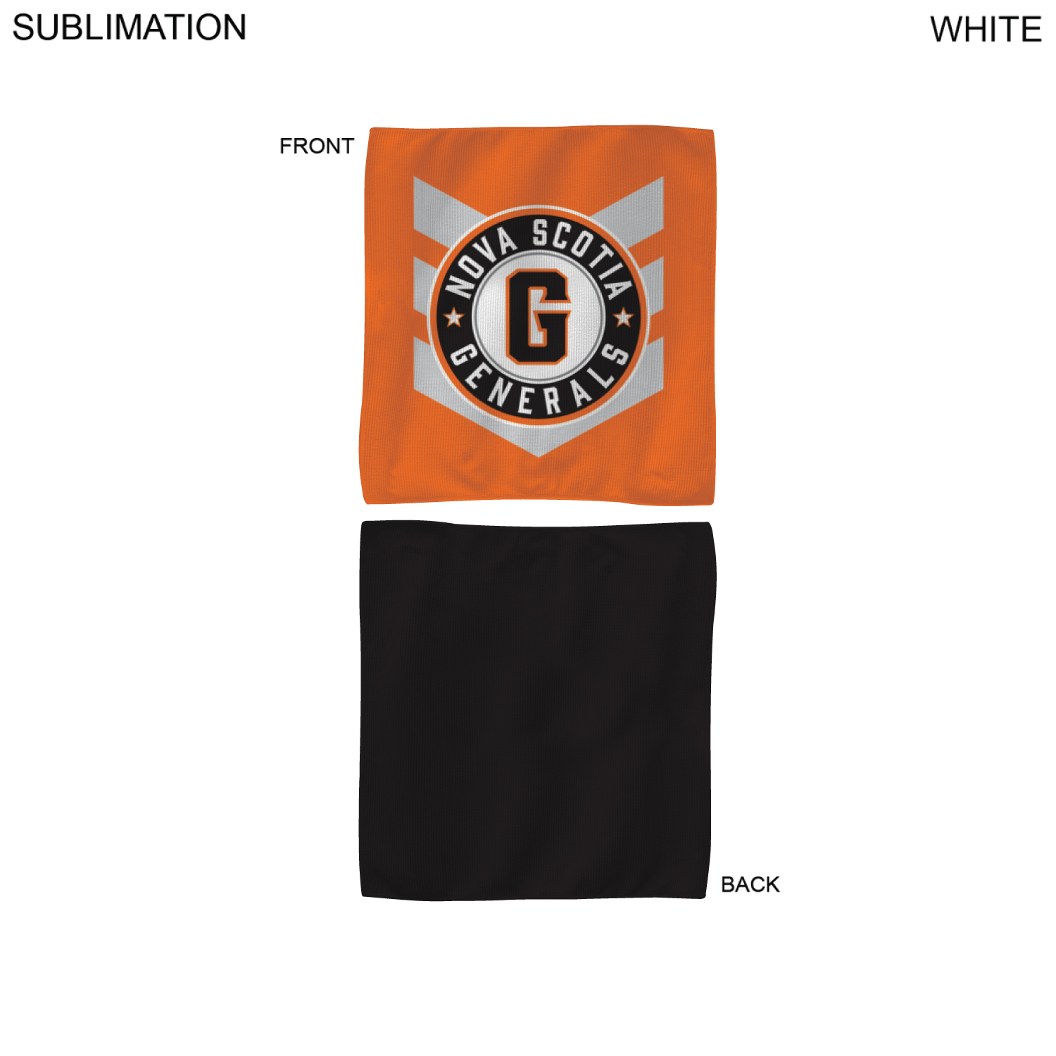 24Hr Express Ship - Colored Microfiber Dri-Lite Terry Skate, Cooling, Rally Towel, 10x10, Sublimated 6