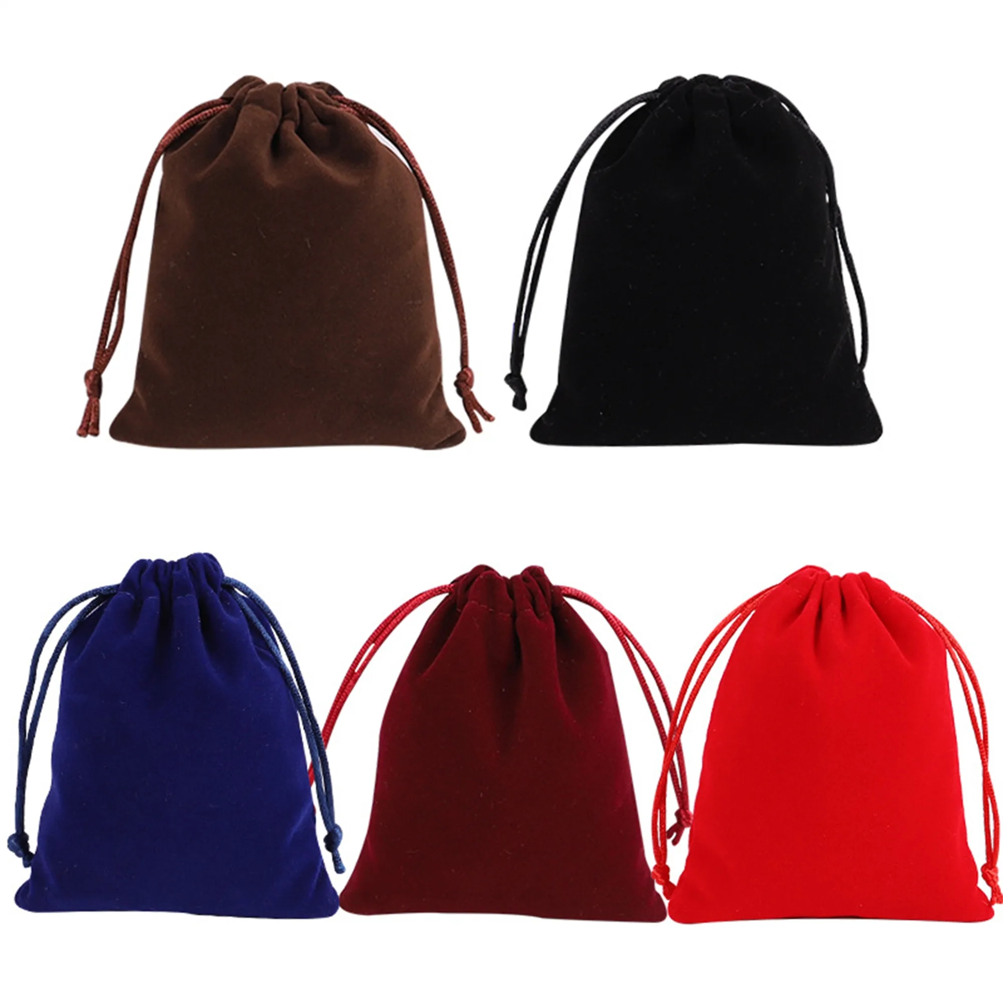 Soft Mini Drawstring Flocked Jewelry Gift Bag 3
