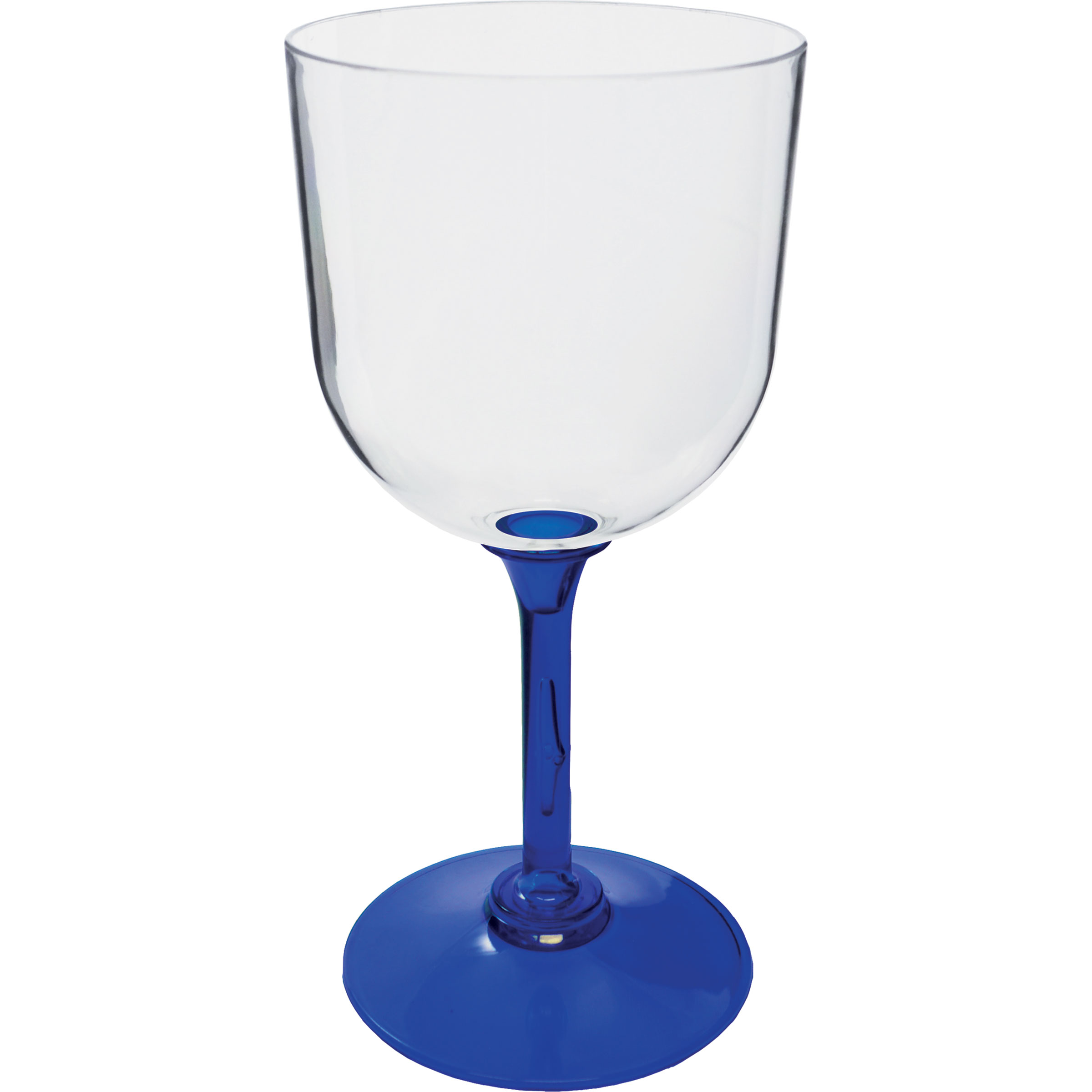 14oz Standard Stem Plastic Wine Goblet with Your Choice of Stem Color 16