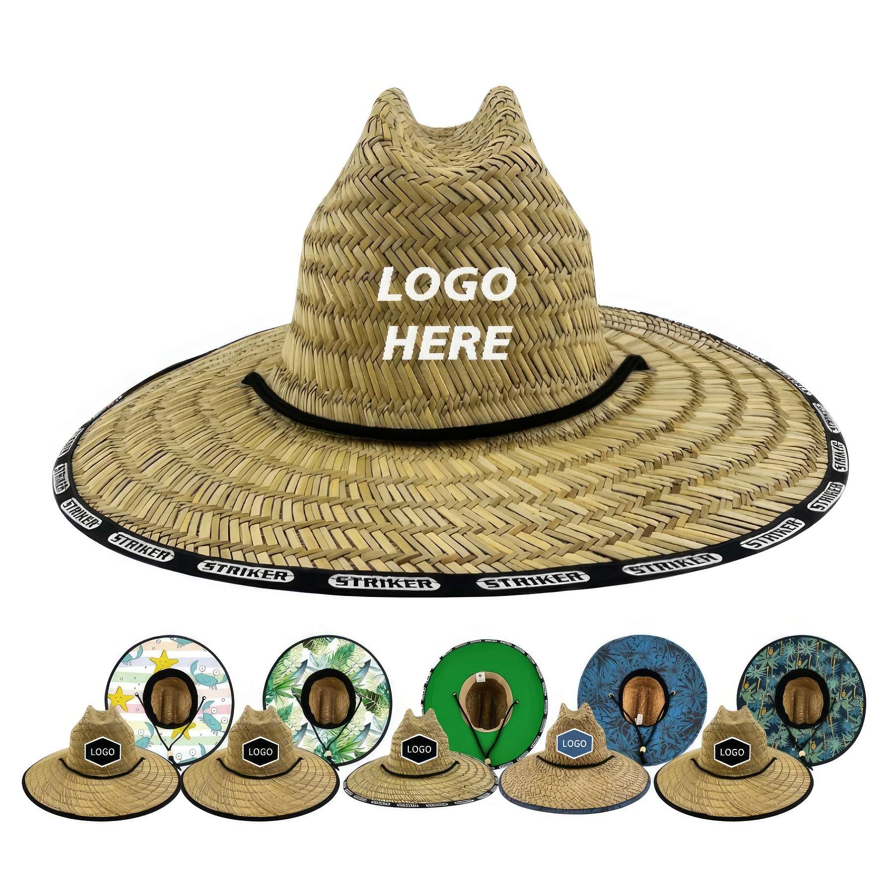 Custom Classic Straw Sun Beach Hat For Men And Women 2