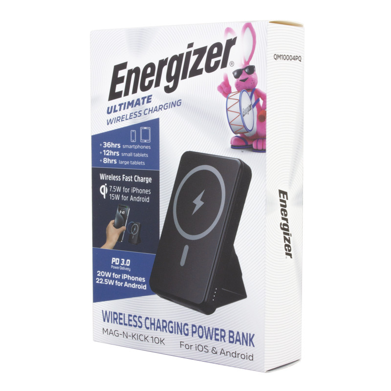 Energizer Brand 10000 mAh Power Bank Mag-N-Kick™ 10K 8
