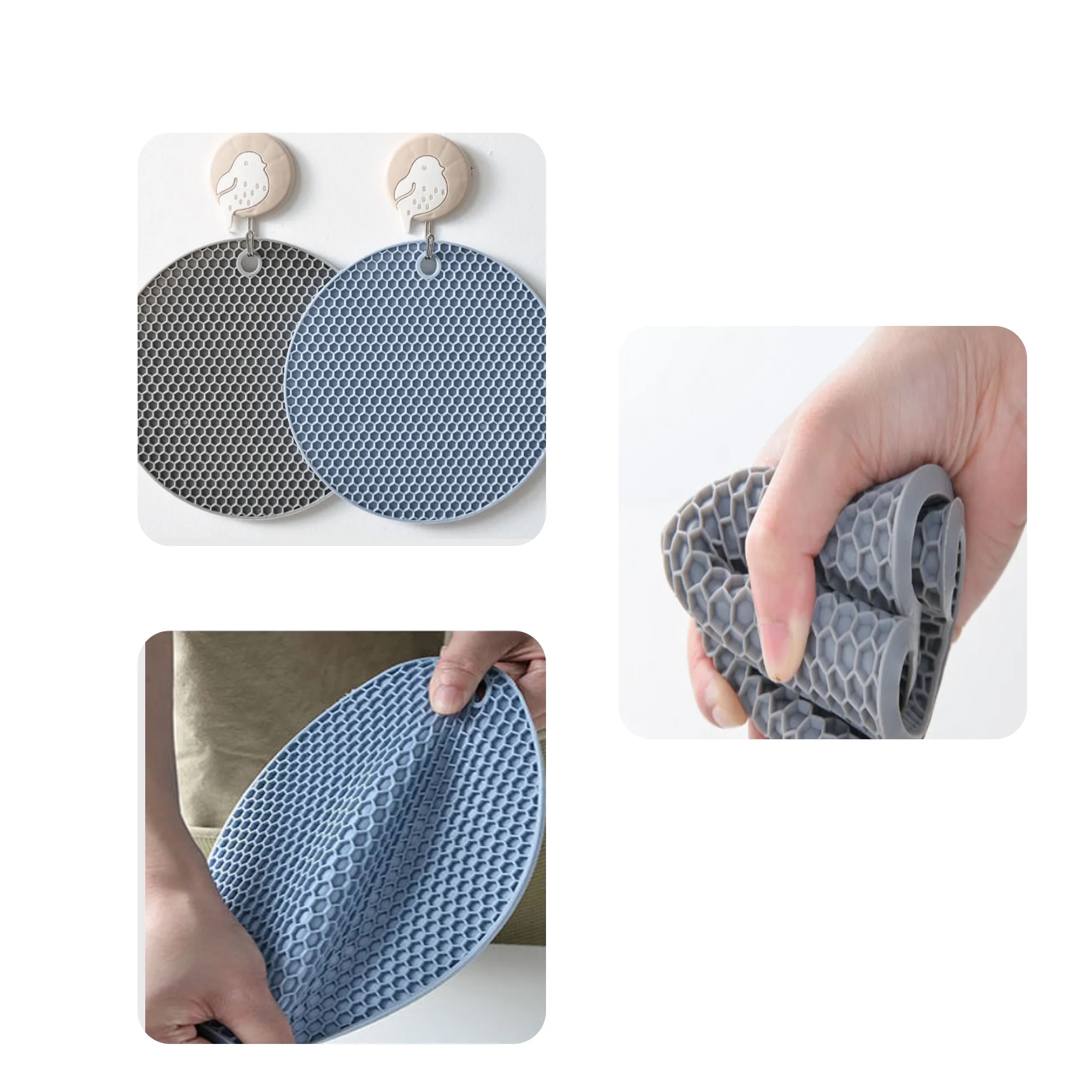 MOQ 50 PCS Honeycomb Silicone Pot Holder 2