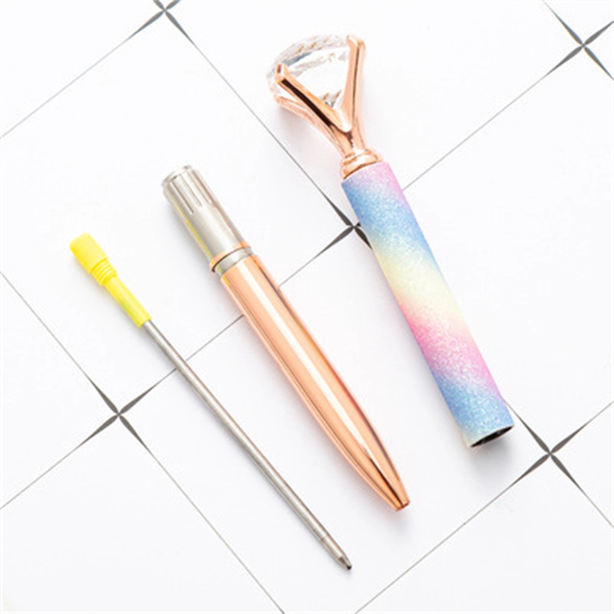 Big Diamond Crystal Ballpoint Pens Glitter Cute Women 4