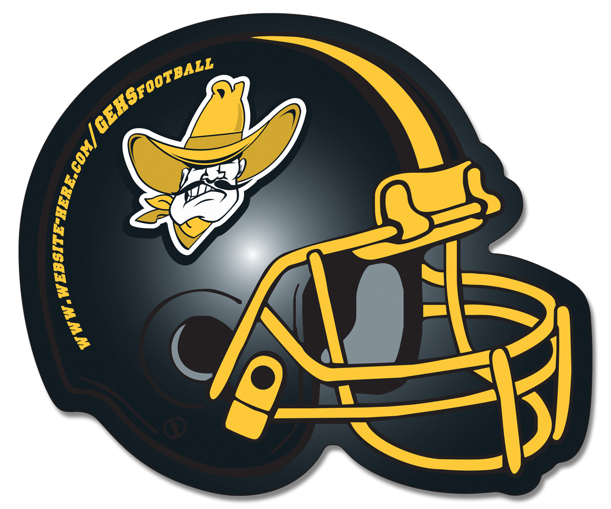 Magnet - Football Helmet Shape (4.25x3.5) Right Facing- Outdoor Safe 1