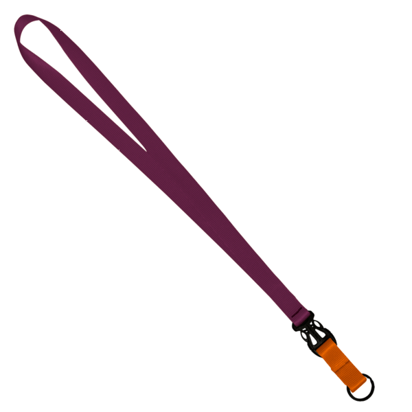 3/4" Multi color (Top and bottom) Nylon Lanyard with Plastic Slide Buckle R 350