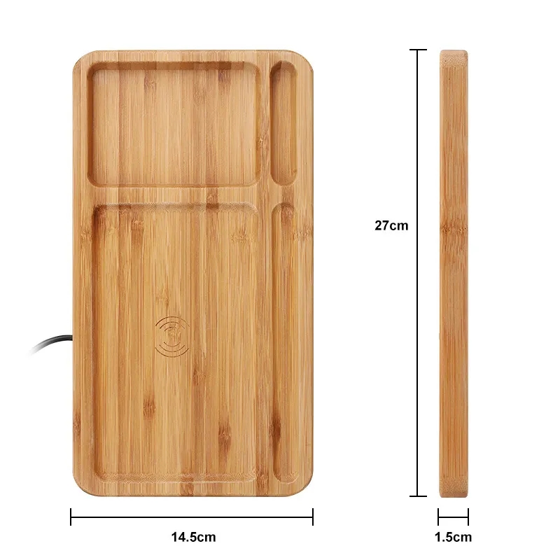 Wood Desk Docking Qi Wireless Charging Station 9