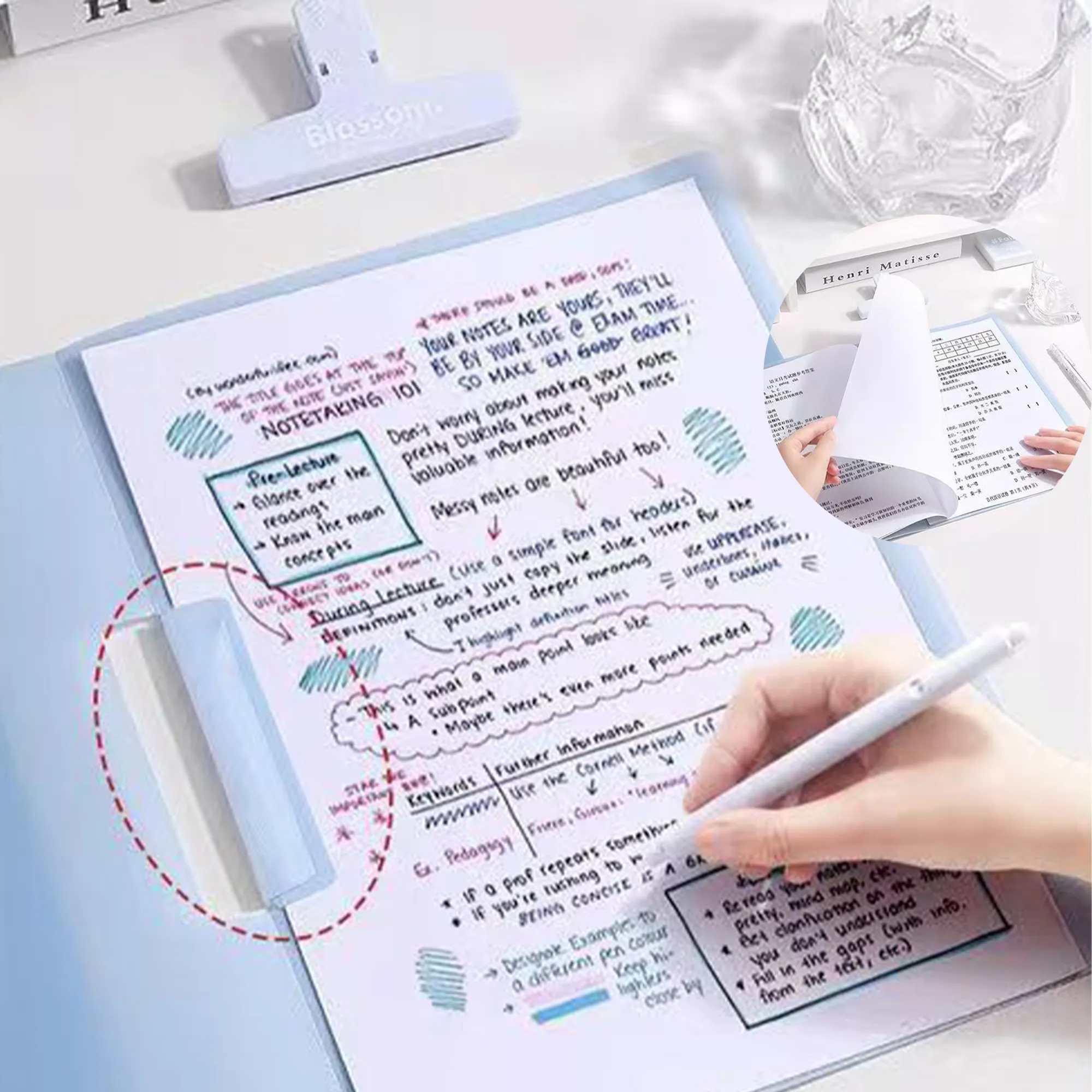 Ins Resume Information, Thickened Double-Clip Rotary Text 1