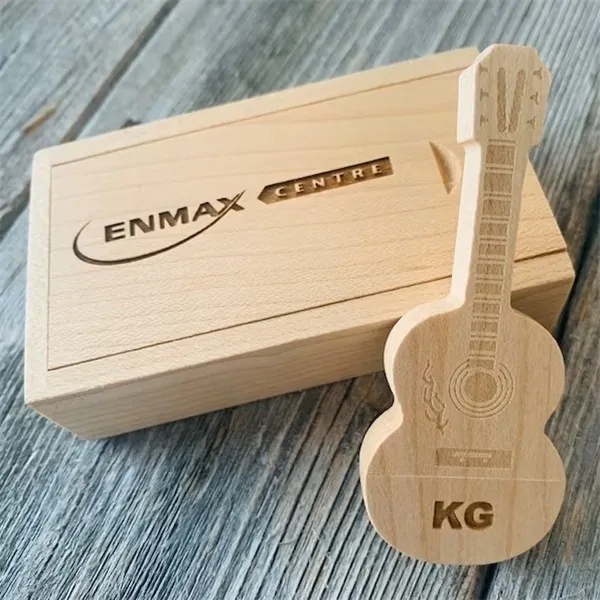 Custom Wooden Guitar USB with Box 3