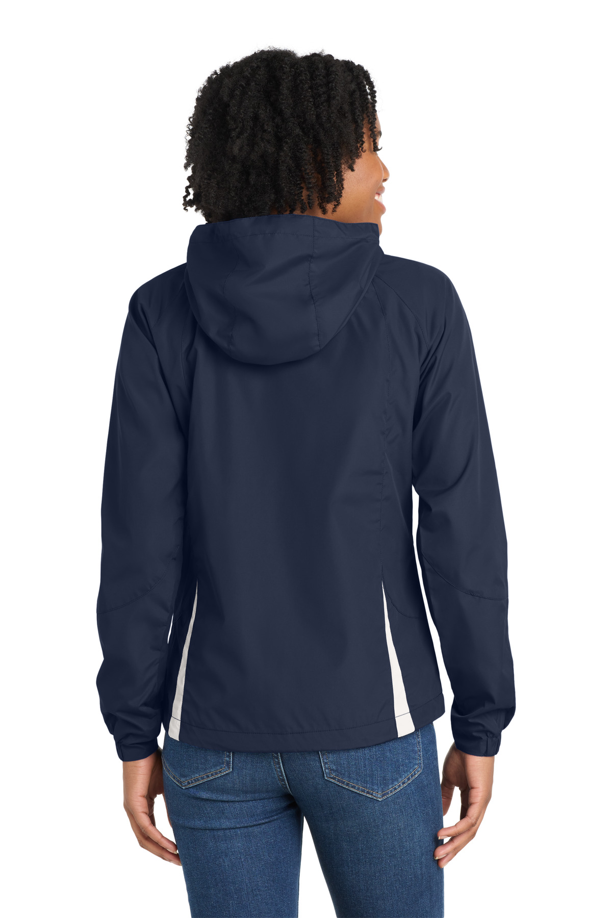 Sport-Tek Women's Colorblock Hooded Raglan Jacket. LST76 54