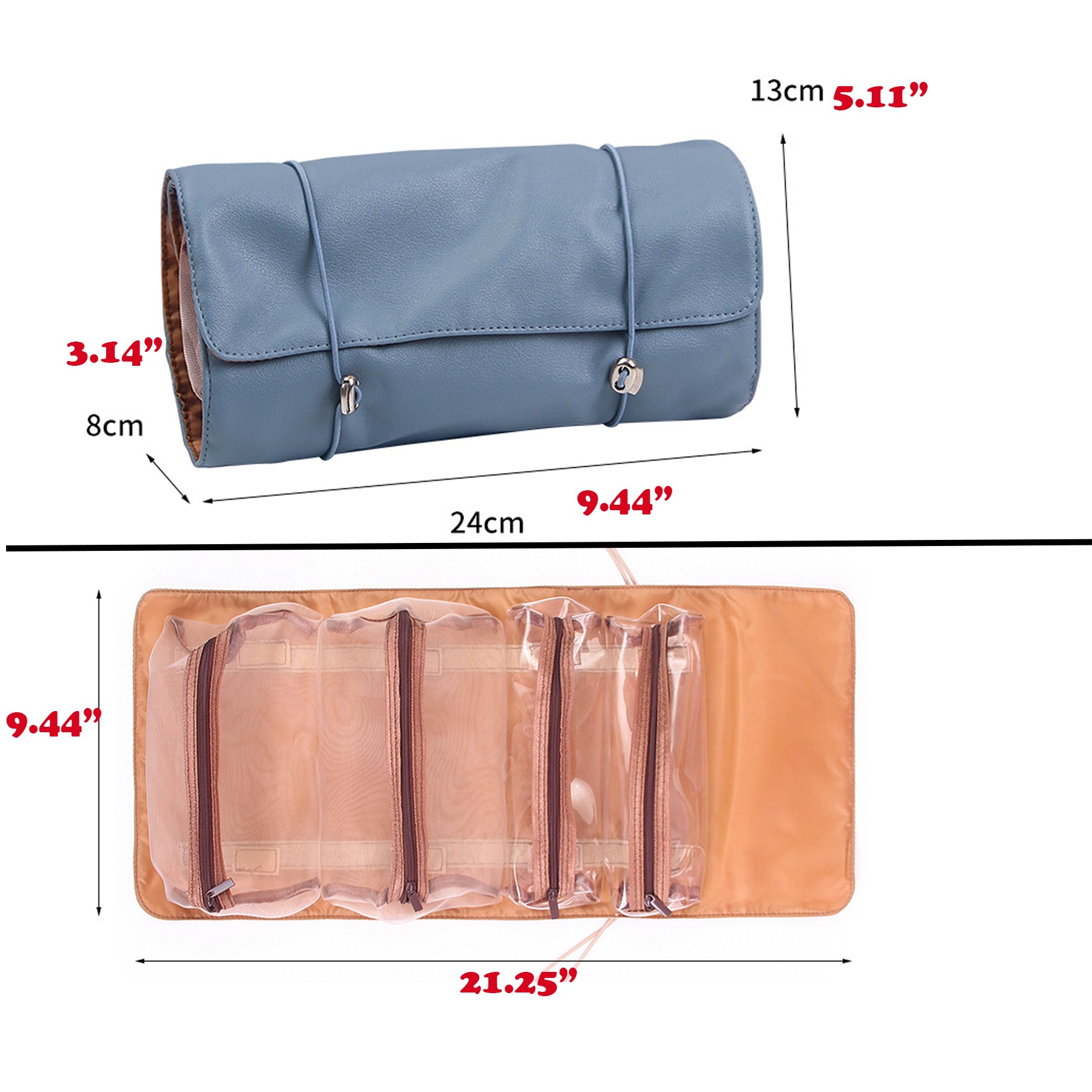 Travel Organizer Foldable Hanging Nylon Wash Bag