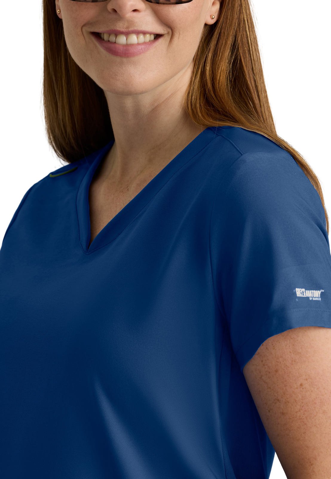Grey's Anatomy Evolve Stretch - Women's Two-Pocket Promise Maternity Scrub Top 1