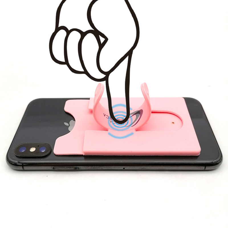 Silicone Card Holder w/Cell Phone Stand 10