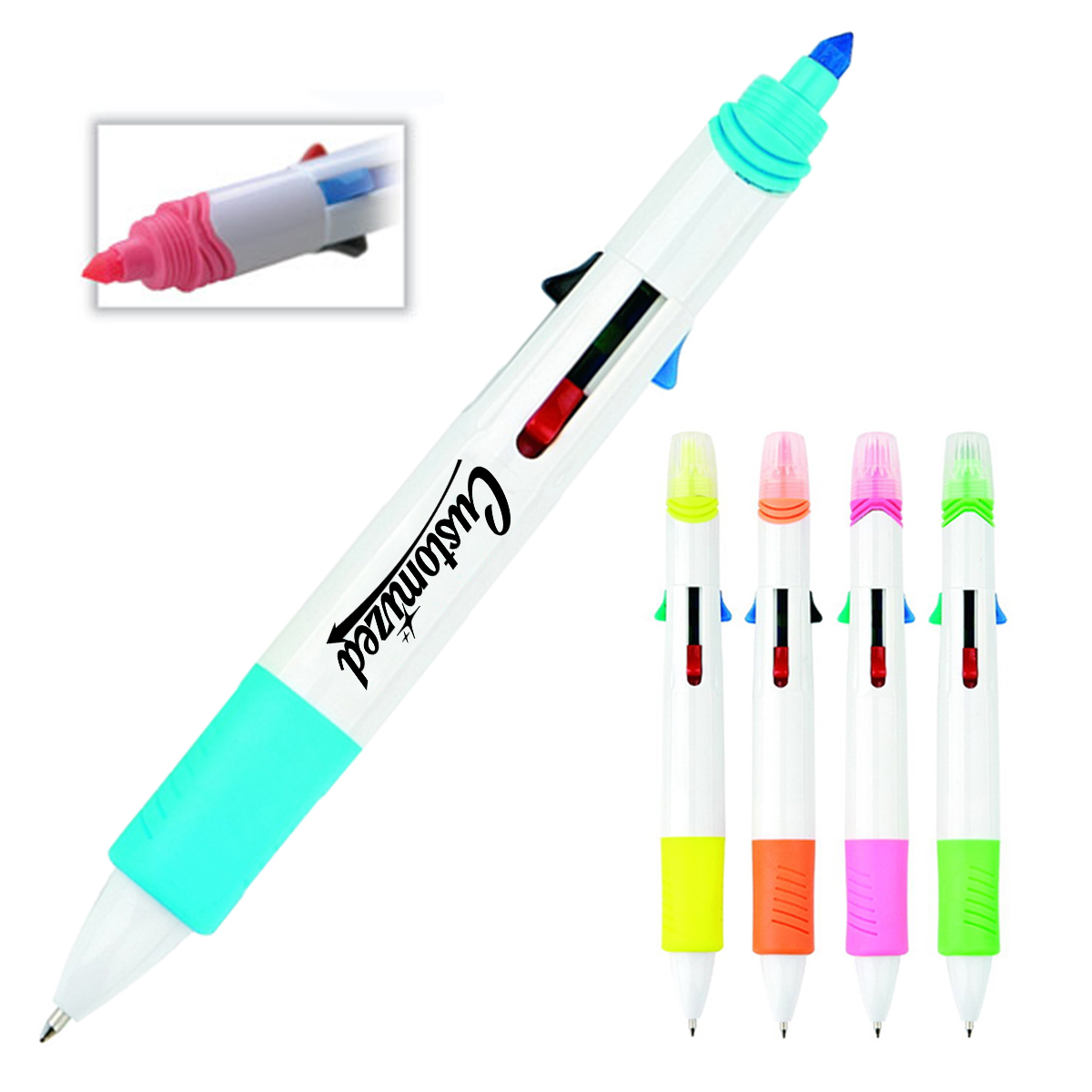 Dual Tip Highlighter Ballpoint Pen 2