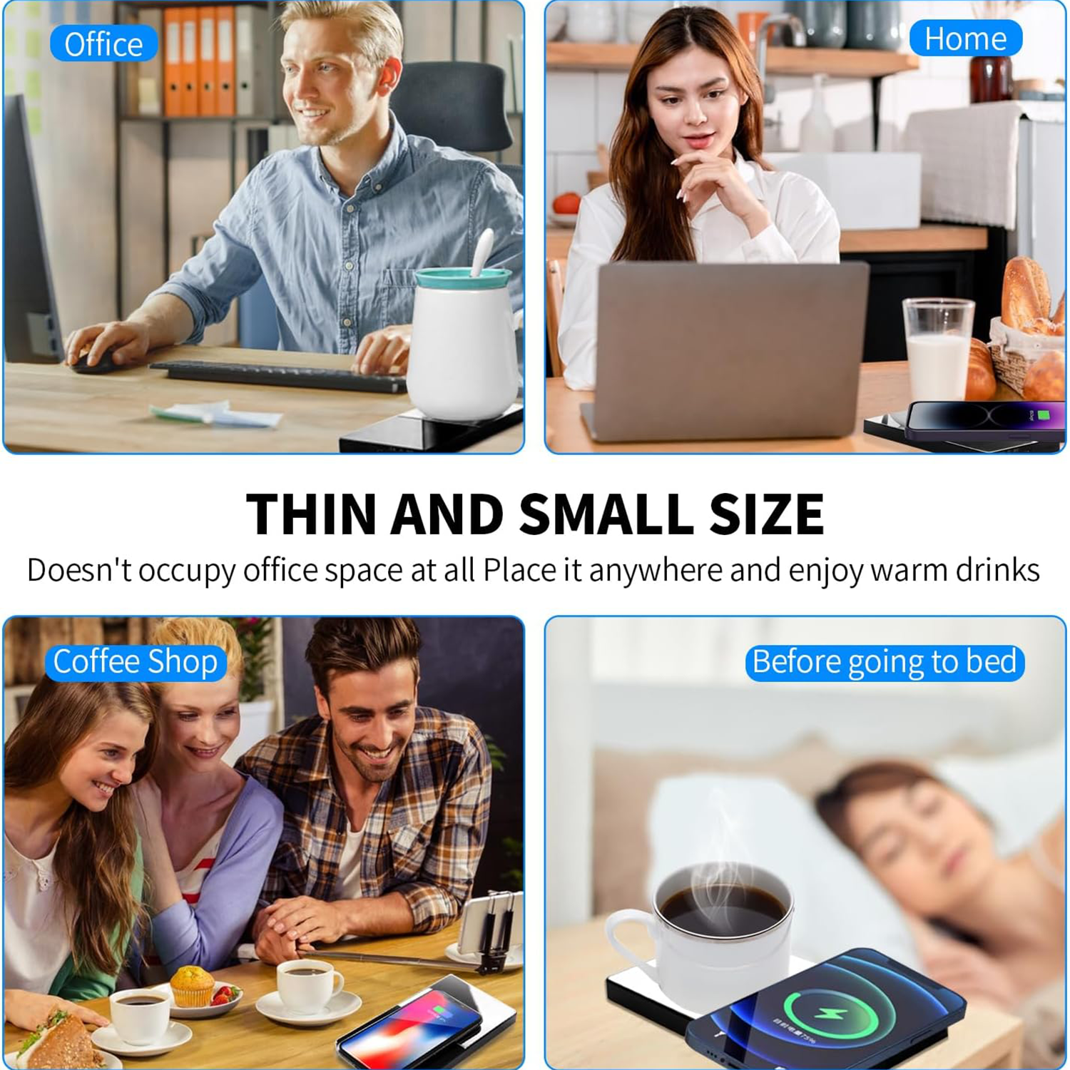 Waterproof Coffee Mug Warmer with Wireless Charger 3