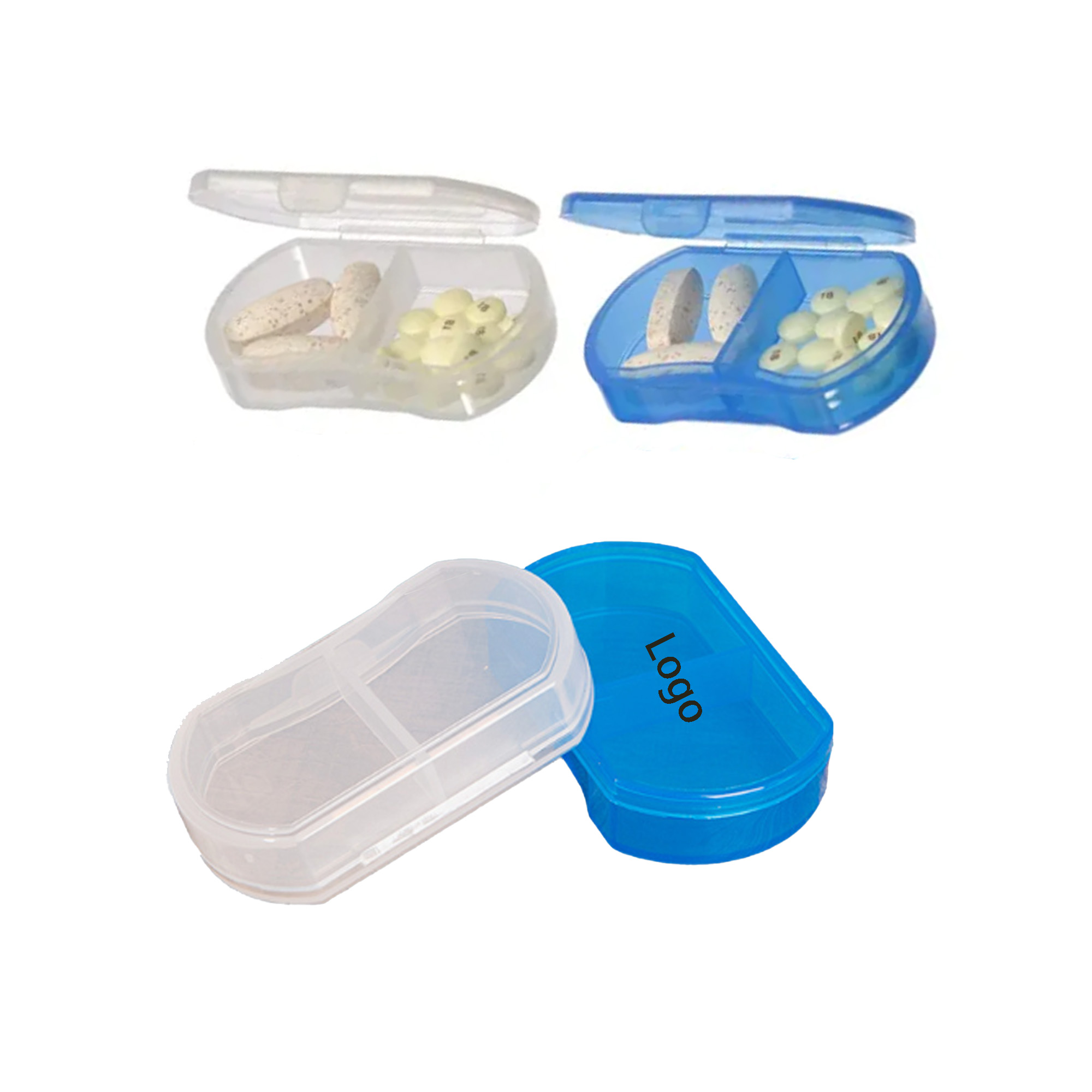 Two Compartment Pill Box 2
