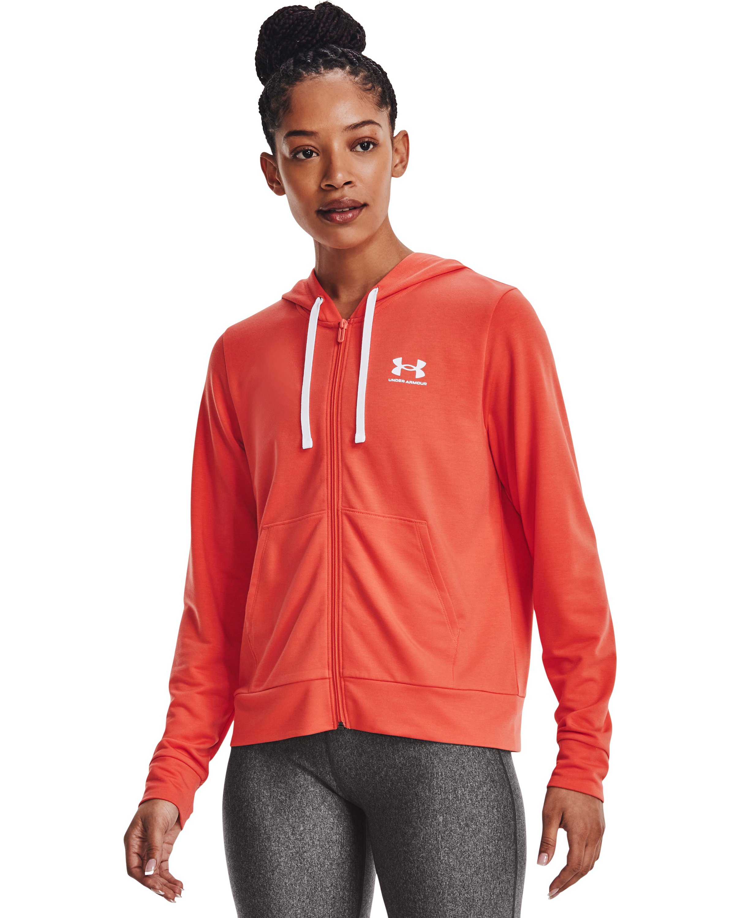 UA Rival Terry Women's Full-Zip Hoodie, custom hoodie or sweatshirt with logo imprint 5