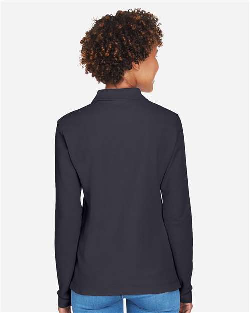 Women's Pima Piqué Long Sleeve Polo - D110W 2