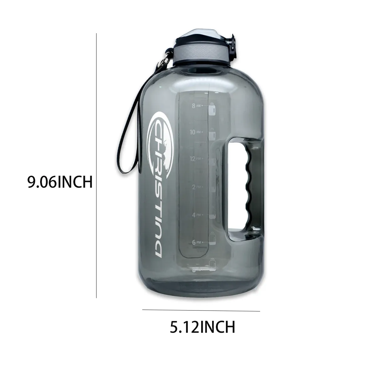 2.2L Customizable Water Bottle With Time Marker And Handle 5