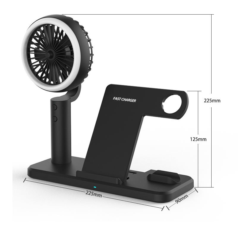 Multifunctional Fan Mobile Phone Headphone Wireless Charger 2