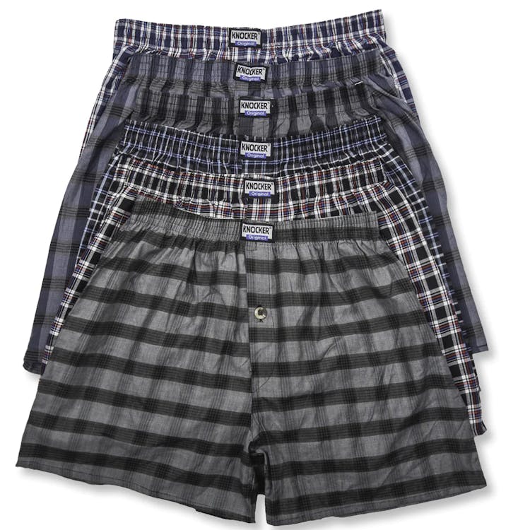 Men's Cotton Boxer Shorts - Medium Assorted Plaids 3 Pack 2