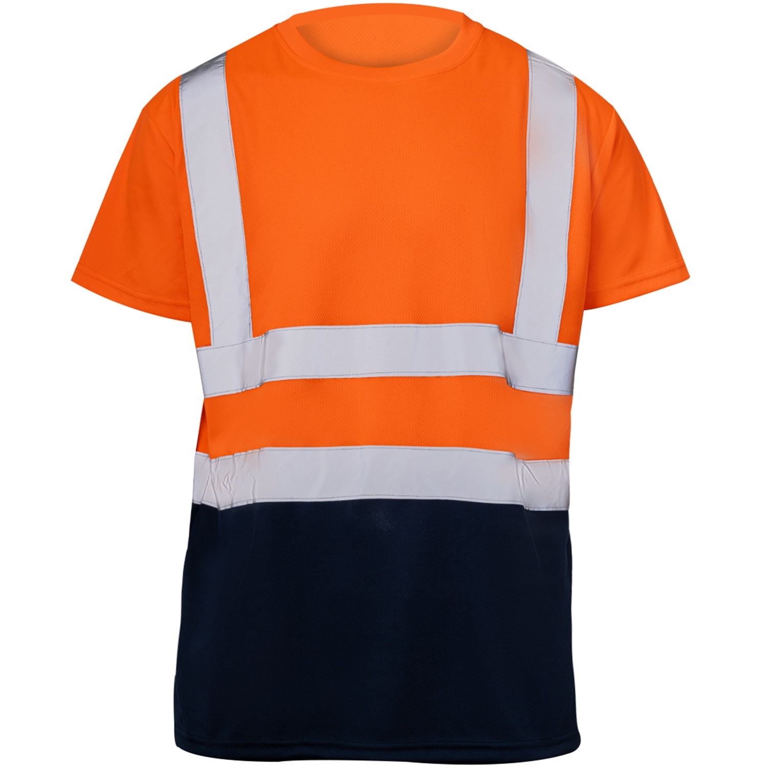 3.8 oz. Polyester Class 2 Color Block Reflective Tape Safety T-Shirt 2
